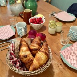 Typical breakfast at the B & B